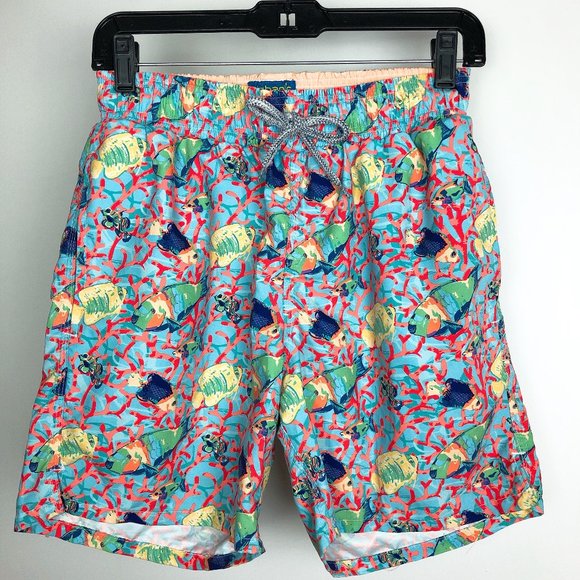 Michael's Swimwear Other - MICHAEL'S SWIMWEAR Fish Coral Print SWIM TRUNKS S